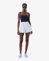 Oversized-Shorts aus Leinenmischung
