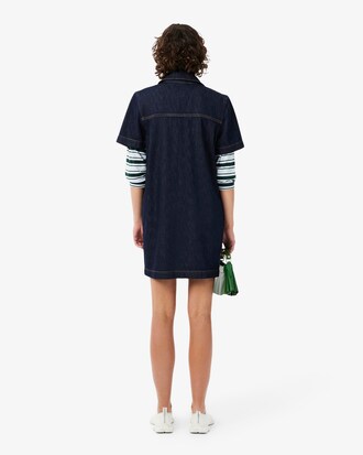 Denim-Kleid mit kurzen &Auml;rmeln