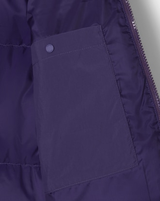 Relaxed Fit-Daunenjacken aus Wolle mit Kapuze