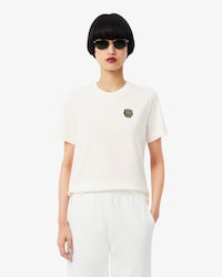 T-Shirt aus Baumwolle mit Badge