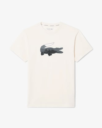 Sport-T-Shirt mit Krokodil und Landschaft sowie Ultra-Dry-Technologie