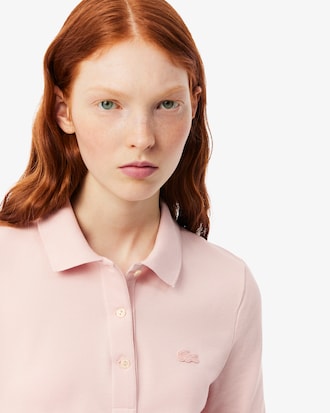 Slim Fit-Polohemd L.12.D mit Dreiviertelärmeln