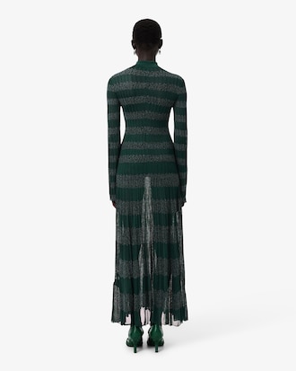 Maxi-Kleid aus Pointelle mit Polokragen