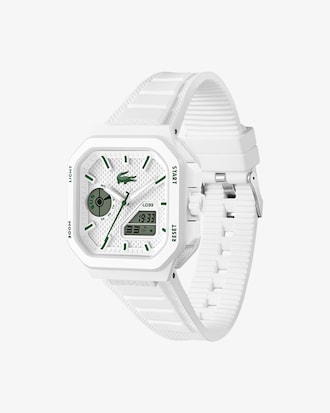 Quadratische Analog- und Digitaluhr LC33 aus Silikon