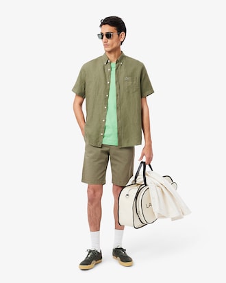 Leinenhemd mit kurzen &Auml;rmeln