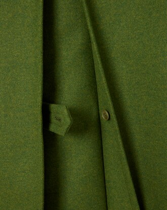 Langer Marinemantel Runway aus Slub-Wole