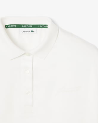 Oversized Polohemd aus Satin mit langen Ärmeln