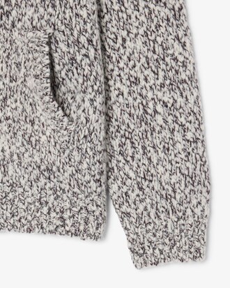 Strickpullover aus mercerisierter Wolle mit Rei&szlig;verschluss