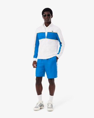 Sport-Sweatshirt mit Branding-Print und Rei&szlig;verschluss