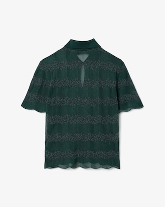 Pullover Runway aus Pointelle-Strick mit Polokragen