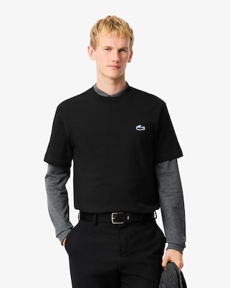 T-Shirt aus schwerem Jersey mit Krokodil und Landschaft