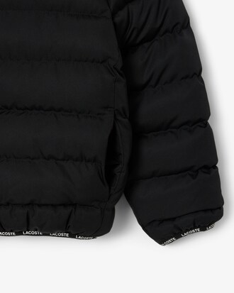Puffer-Jacke aus Diamant-Taft mit Kapuze