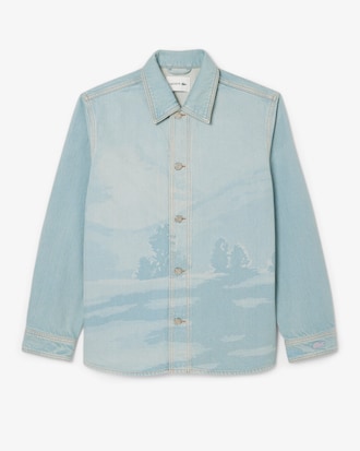 Overshirt aus Denim mit Landschaftsmotiv