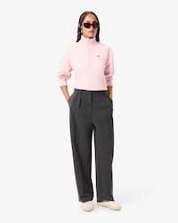 Übergroße Faltenhose aus Flanell