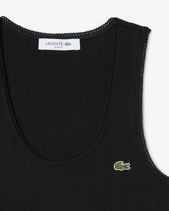 Slim Fit-Tanktop aus Pointelle-Spitze