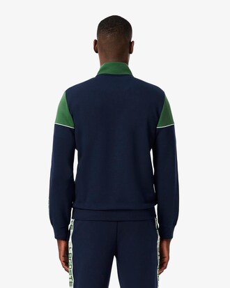 Tennis-Sweatshirt mit Rei&szlig;verschluss und Colorblock-Design