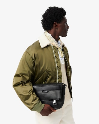 Umhängetasche Ossian aus Leder mit Klappverschluss