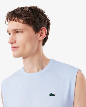 Tennis-Tanktop aus Jacquard mit Kroko-Print und Ultra-Dry-Technologie