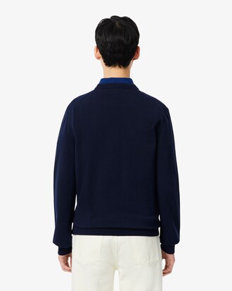 Einfarbiger Pullover aus Baumwolle mit Rundhalsausschnitt