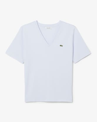 Relaxed Fit-T-Shirt aus weicher Baumwolle mit V-Ausschnitt