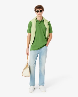 Classic Fit-Polohemd aus Petit Piqu&eacute; mit Stickereien