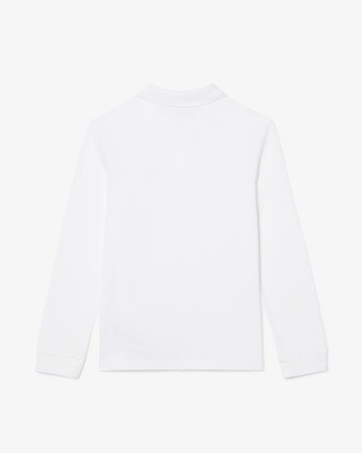 Polohemd aus Petit Piqué mit langen Ärmeln