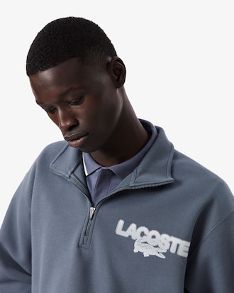 Sweatshirt aus Piqu&eacute; mit Branding
