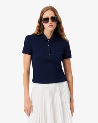 Slim Fit Damen LACOSTE Poloshirt aus Stretch-Baumwoll-Piqué