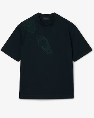 T-Shirt Runway mit gesticktem Krokodil