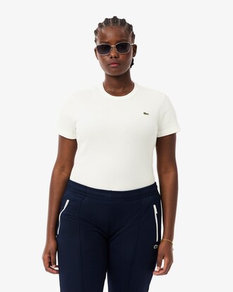 Slim Fit-T-Shirt aus gerippter Baumwolle