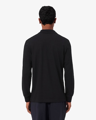 Regular Fit-Polohemd aus Baumwolle mit langen &Auml;rmeln