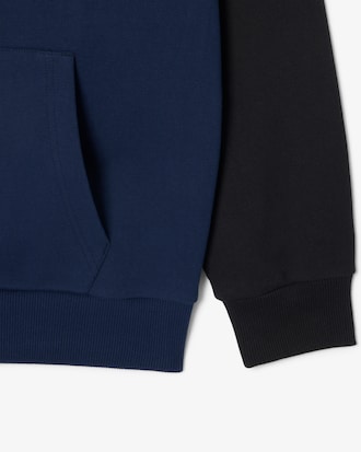 Hoodie mit Rei&szlig;verschluss und Colorblock-Design