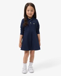 Kleid aus Stretch-Piqu&eacute; mit langen &Auml;rmeln