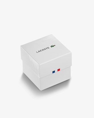 Herren LACOSTE 12.12 Armbanduhr mit blauem Silikonband