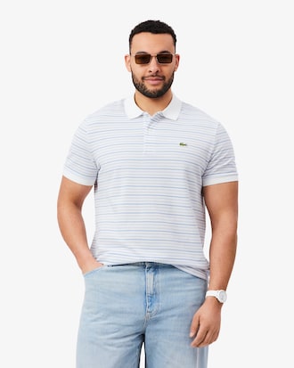 Gestreiftes Classic Fit-Polohemd aus Petit Piqu&eacute;