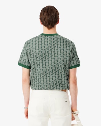 T-Shirt aus Jacquard mit Monogramm