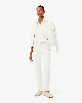 Oversized-Polohemd aus leichtem Denim
