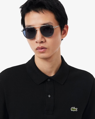 Slim Fit-Polohemd L.12.12 aus Piqu&eacute;