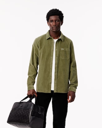 Regular Fit-Hemd aus Velours