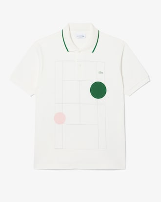 Classic Fit-Polohemd aus Petit Piqu&eacute; mit Grafik-Print