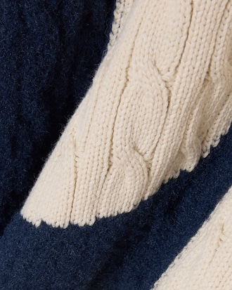 Strickpullover mit Intarsien-Zopfmuster