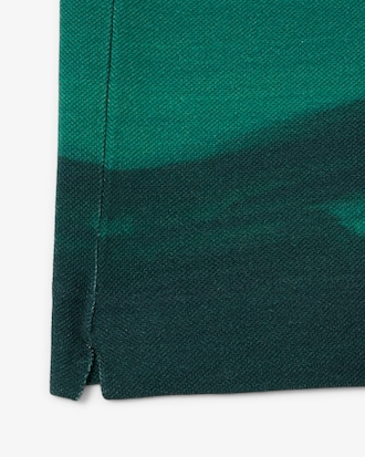 Classic Fit-Polohemd aus Mini-Piqué mit Print