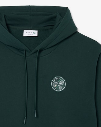 Hoodie aus Fleece mit Badge