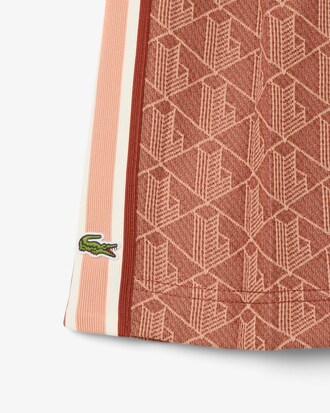 Faltenrock aus Jacquard mit Monogramm