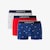 Navy Blau / Heidekraut Grau / Rot