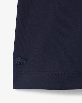 T-Shirt-Kleid aus Baumwolle mit Badge-Akzent
