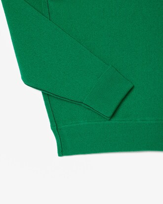 Relaxed Fit-Pullover aus Tuchwolle mit Moosstrick