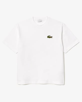 Loose Fit-T-Shirt aus schwerer Baumwolle mit Badge