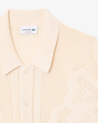 Hemd aus Jacquard mit Strickmotiven und kurzen &Auml;rmeln