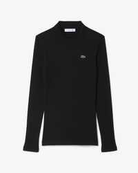 Slim Fit-T-Shirt mit langen &Auml;rmeln und hohem Kragen